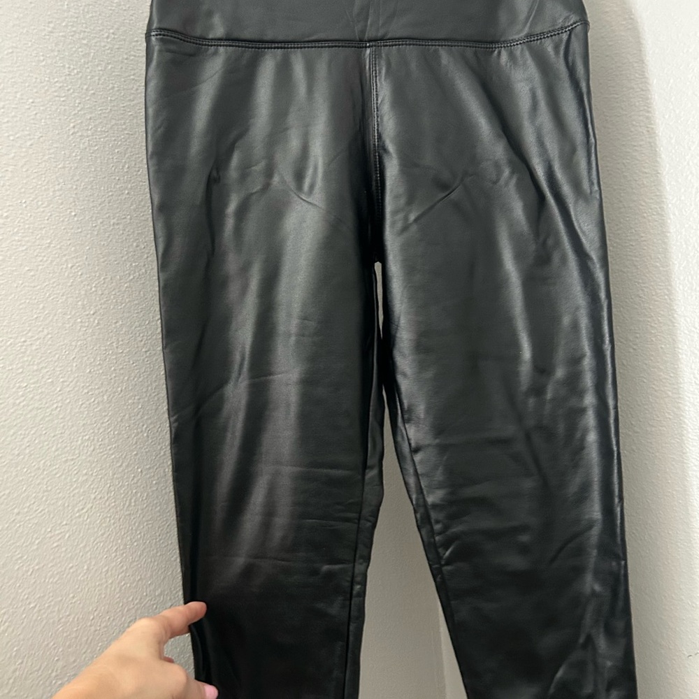 Black Faux Leather Leggings